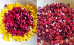 Зажарка для борща из обычной и желтой свеклы