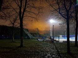 зарево над парниково-тепличным комбинатом