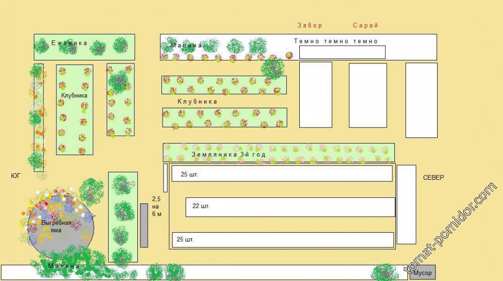 Схема огорода