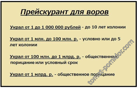 &quot;Прейскурант для воров&quot;, одноклассники рулят!