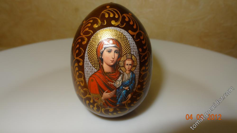 Смоленская Божья Матерь на пасхальном яйце от Ани (Львовна).
