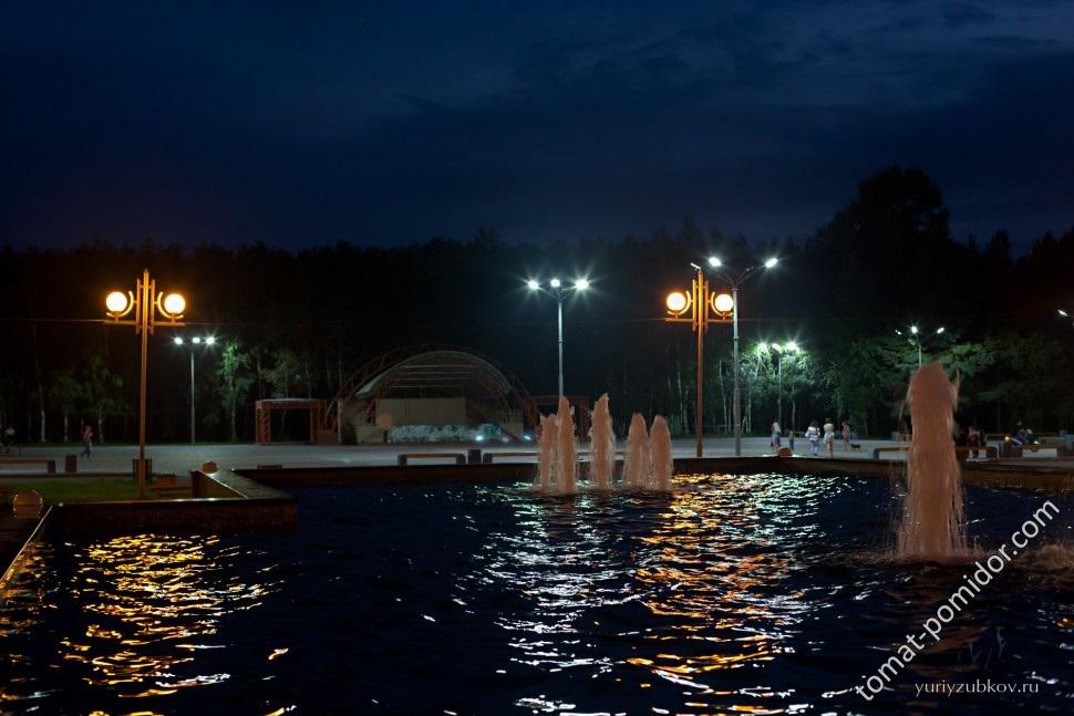 фонтан ночь