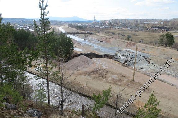 Североуральск. Провалилось русло Ваграна.