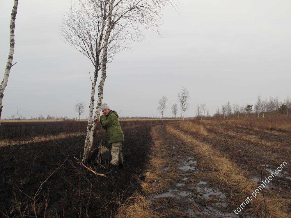 пёхом по болоту 3,5 км