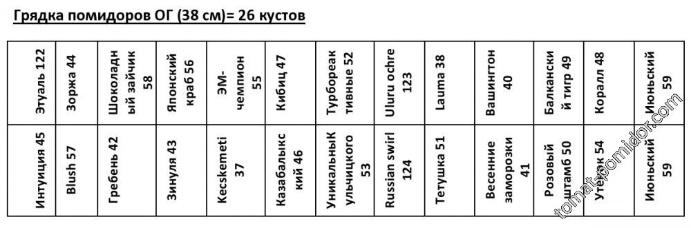 помидоры ОГ