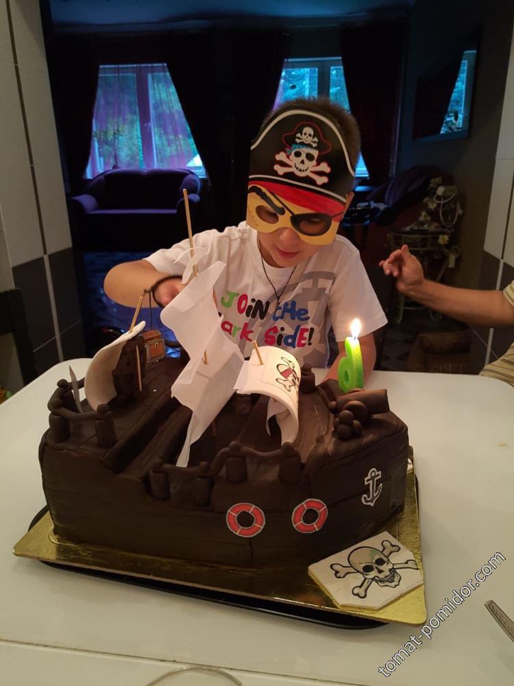 Торт "Пиратский корабль" на 6-летие внука