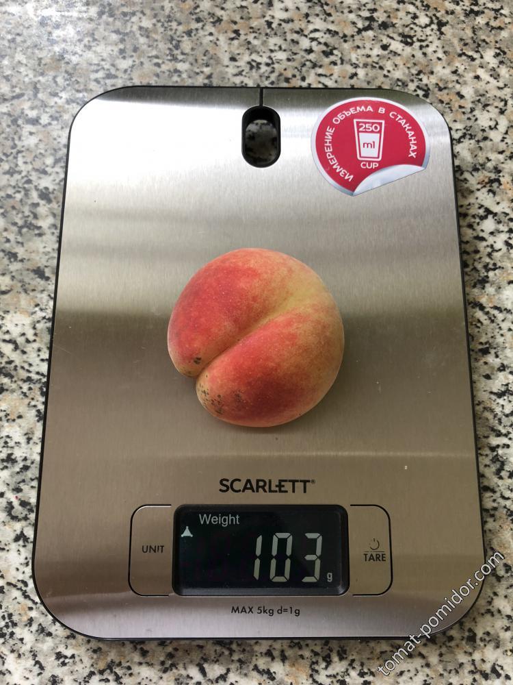 Вес одного персика