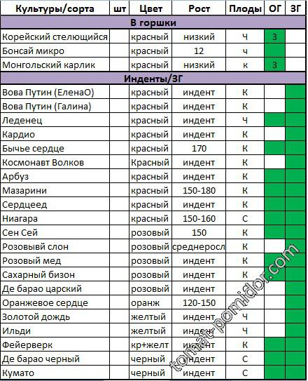 Сорта томатов 1